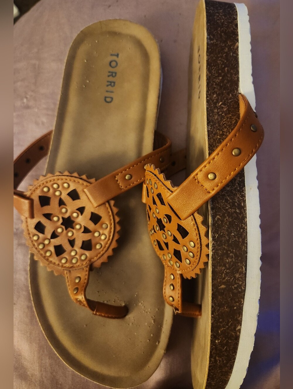 Torrid Medallion Sandal 8.5WW TAN